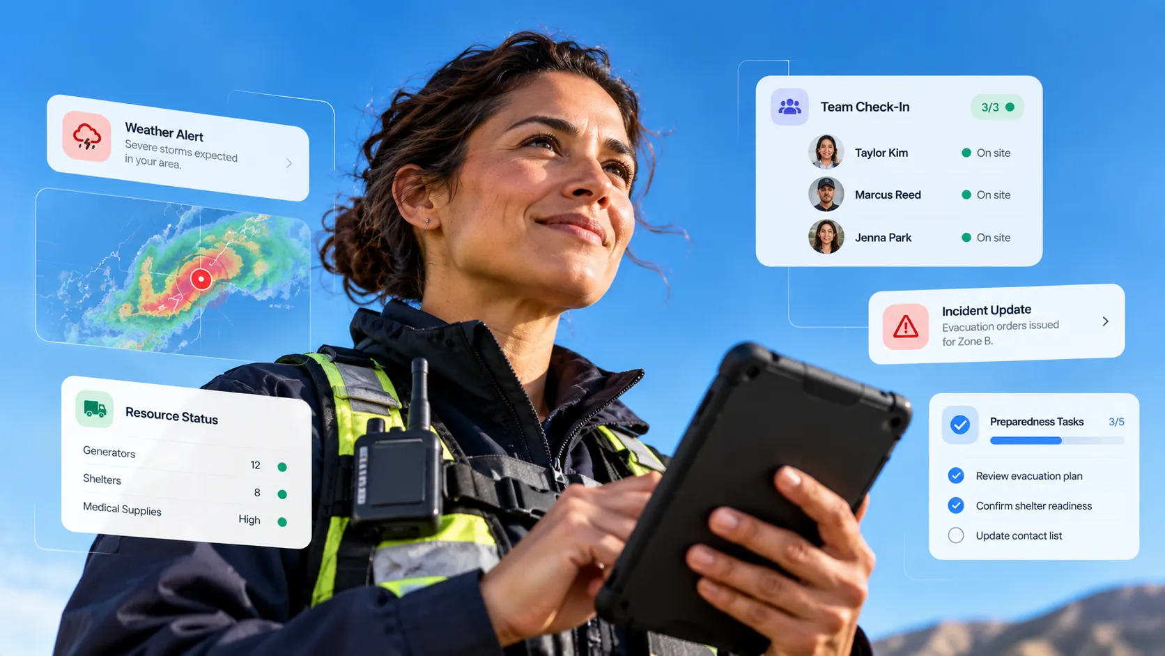Emergency manager in an emergency operations center
